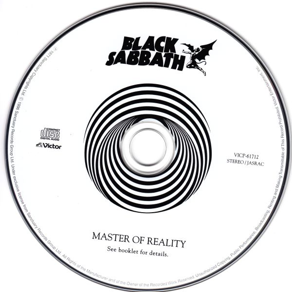 CD, Black Sabbath - Master of Reality